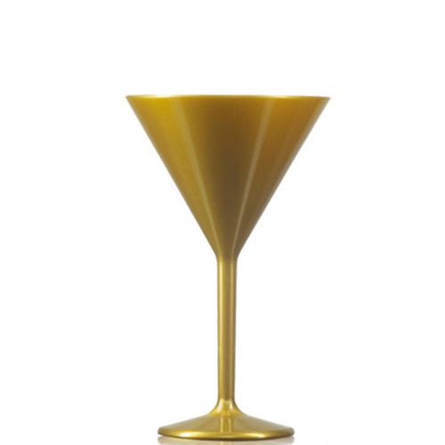 Martini-Glas aus Kunststoff in Gold bedrucken lassen